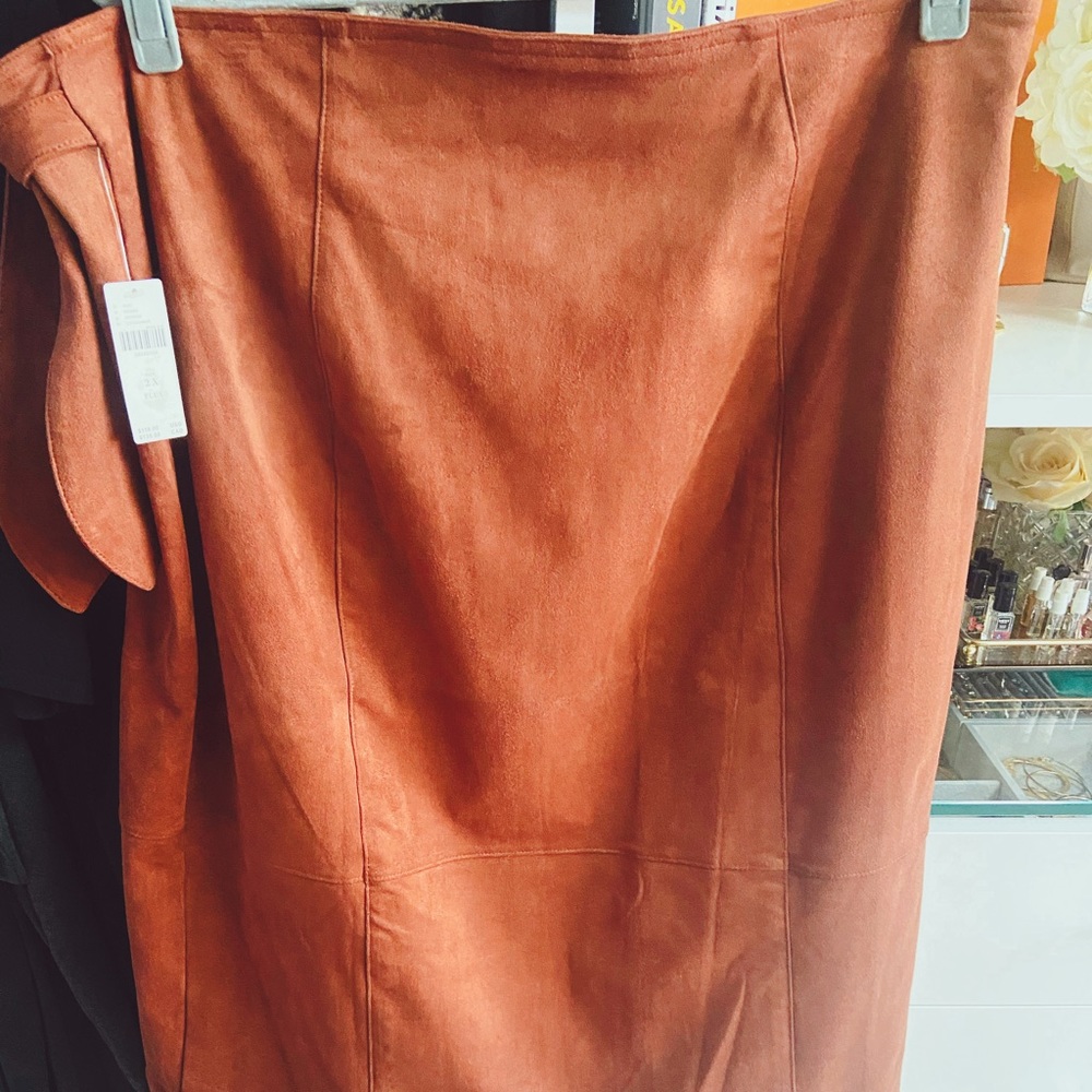 Beautiful Faux Suede Wrap Skirt